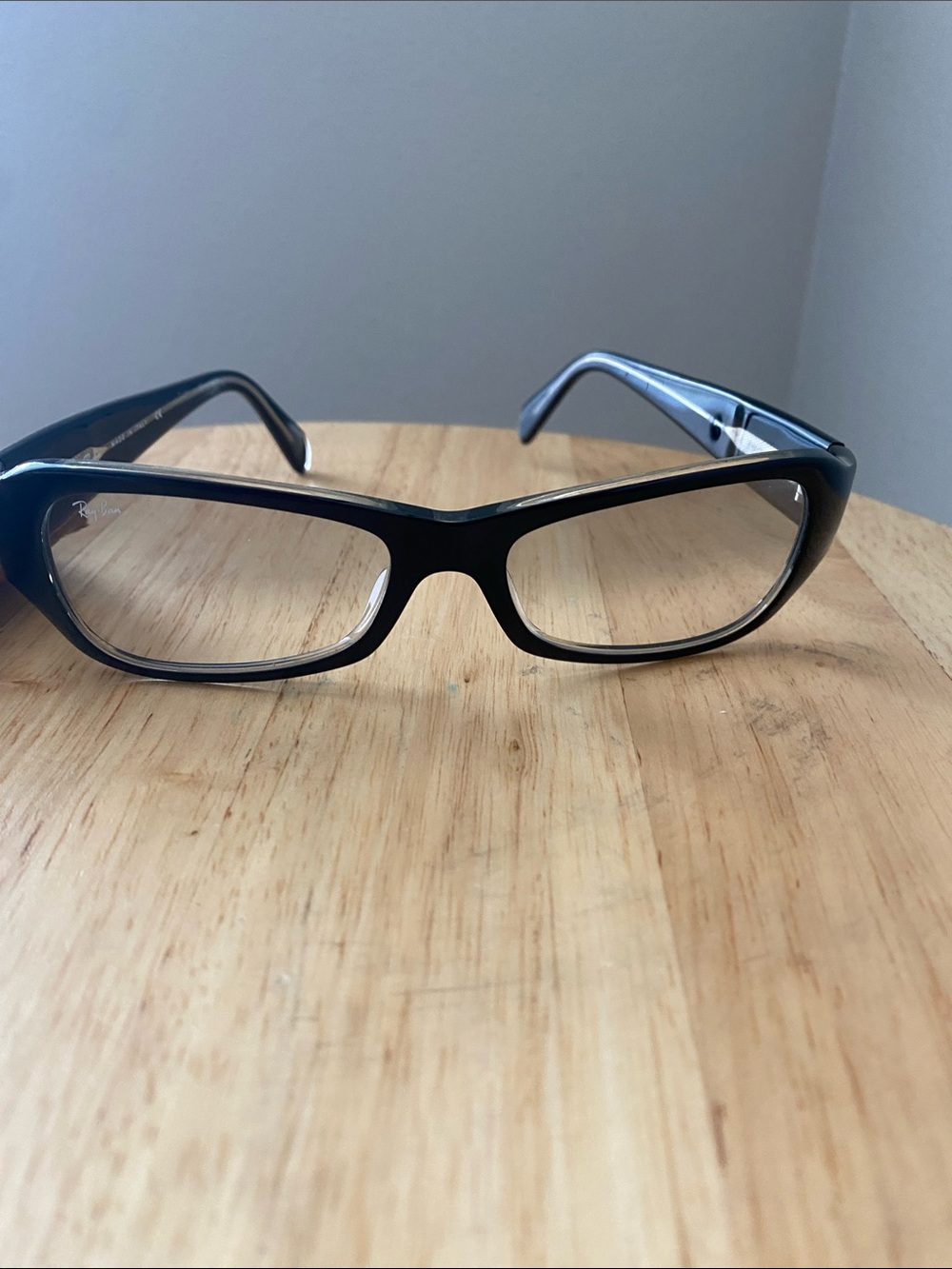 Ray-Ban Women’s Black Rectangular Eyeglasses with Brown Case